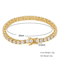 Ensemble de zircons cubiques Qiuhan 26 colliers initiaux Bracelet en diamant ensemble de lettres de l'alphabet personnalisées