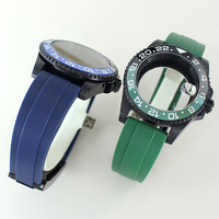 Boîtier de montre de plongée en acier bicolore GMT de haute qualité 40MM avec verre saphir pour mouvements NH34/35/36/38 Miyota8205 8215 821A 82