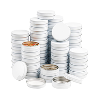 Conteneur à bougie rond en aluminium vide, 5g avec bouchon à vis, pot léger pour bougie de massage et d'aromathérapie