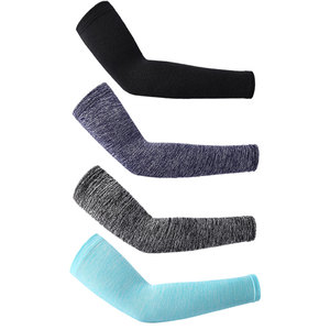 Ice Silk <b>Arm</b> And Leg Sleeves With Uv Protection For Outdoor Cycling Sports Unisex Adult Solid Color - Product Image 4