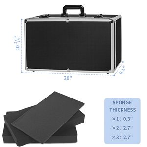 Échantillon gratuit OEM ODM, étuis à outils personnalisés en aluminium argenté, mousse confortable incluse, étui de transport rigide pour le voyage en avion - Product Image 3