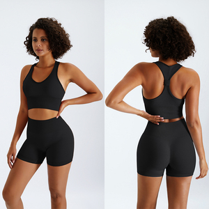 Soutiens-gorge de yoga de fitness pour femmes couleur unie personnalisée soutien-gorge de yoga d'entraînement respirant à séchage rapide confortable - Product Image 6