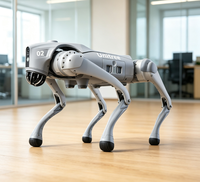 Robot chien à quatre pattes Unitree Go2EDU U2 avec navigation autonome LiDAR 3D pour les tests et expériences en extérieur sur les campus