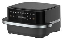 Friteuse à air numérique Anbolife 4L pour pizzas, 10 pouces, 2200W (chauffage supérieur 1600W, chauffage inférieur 500W), moteur DC, 40-230°C, minuterie 12H, tiroir antiadhésif, OEM
