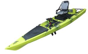 Bote a Motor de 1 Persona, 13 pies (3.9 m), Kayak de HDPE Estable con Asiento Individual, Hélice y Motor, con Certificación CE - Product Image 2