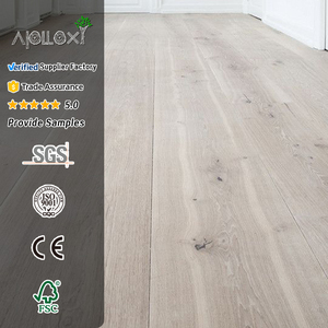 Plancher en bois d'ingénierie à larges lames, résistant au feu, non fini, certifié CE, en chêne de qualité AB, 1700 mm * 185 mm * 18 mm, pour salle VIP de cinéma - Product Image 1