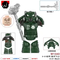 Bloques de Construcción MOC Militares Bos Game T60 Power Armor, Figuras de Acción de Anime, Caballeros, Robots, Ladrillos de Juguete