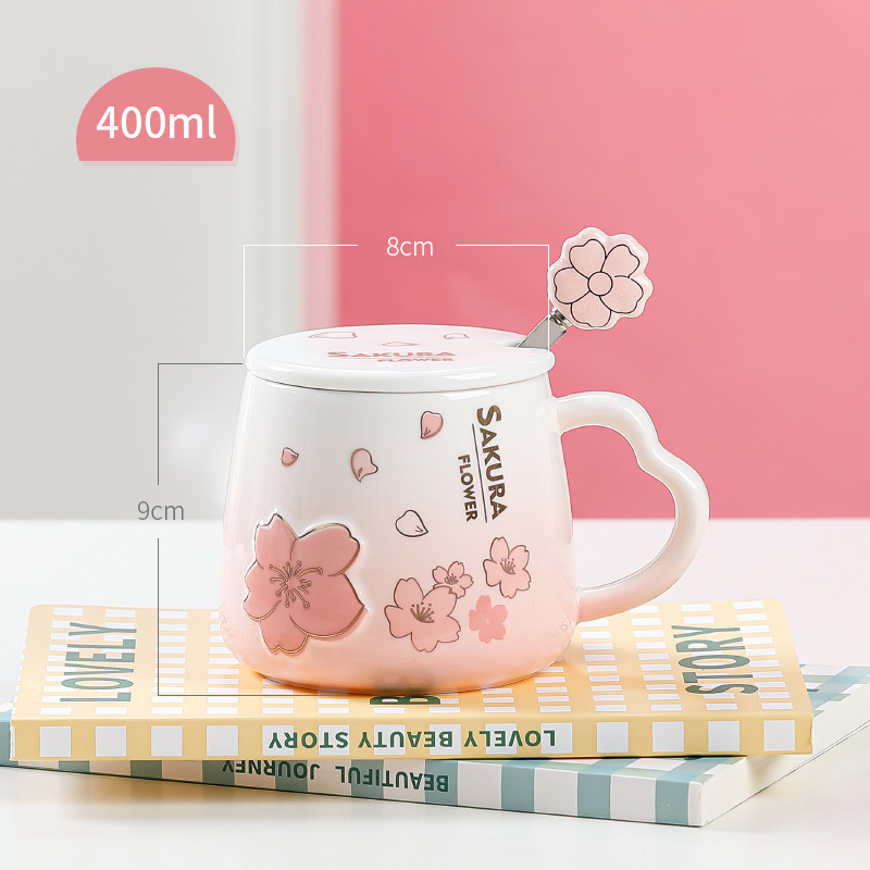 Cy495 gradient sakura a [couverture de porcelaine sakura cuillère]