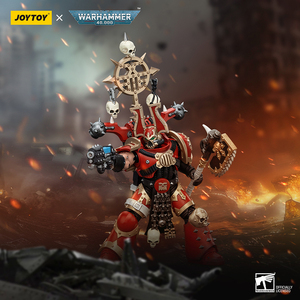 Figura de Acción Coleccionable JOYTOY Warhammer 40K World Eaters Khorne Berserkers con Icono de Khorne, Escala 1/18, Modelo Articulado - Product Image 6