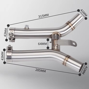 Para Suzuki Hayabusa GSX1300R GSXR1300 <span class=keywords><strong>2008</strong></span> - 2020, Tubo de Escape para Motocicleta, Lado Izquierdo y Derecho, Conexión de 51 mm - Product Image 3