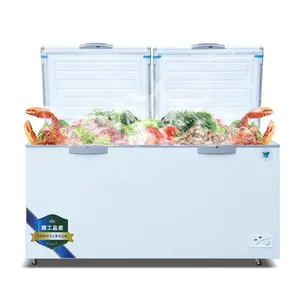 -20 Grad 400-800 Liter Brust Kühlschrank Fleisch Display Insel Tiefkühltruhe im Supermarkt