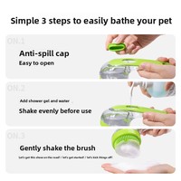 Cepillo de Baño Multifuncional de Silicona, Cepillo de Ducha Suave para Masaje y Aseo de Perros y Gatos, Cepillo de Limpieza Suave para Lavar con Champú