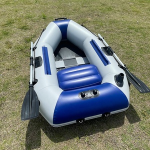 5.9ft Single Infla table Kayak Fischerboot Lamelle Holzboden Ruderkanu Tragbares Beiboot mit Paddeln und Pumpe - Product Image 3