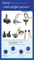 TOPVR Potentiomètre numérique à effet Hall en stock 0-5 V Capteur d'angle à rotation 360° Mesure sans contact à induction magnétique