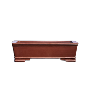 Pot à Bonsaï Rectangulaire Feng Changgen Zisha, Style Cinq Lignes, Pot de Plante d'Intérieur pour Bureau, Design Classique Antique - Product Image 5