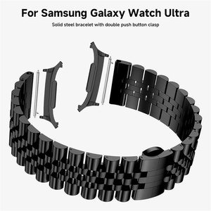 Correas de Acero Inoxidable para Hombre para Reloj <span class=keywords><strong>Samsung</strong></span> Galaxy 9 8 40mm 44mm, Correas de Repuesto de Metal para Reloj Galaxy Ultra - Product Image 3