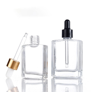 Botellas de Vidrio con Gotero Cuadradas y Rectangulares de Lujo, Transparentes Esmeriladas, Color Ámbar, de 15 ml, 30 ml, 50 ml y 100 ml, para Suero y Aceite Esencial - Product Image 6