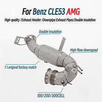 Pour Mercedes-Benz CLE53 AMG 3.0T C236 2024+ Collecteur d'échappement isolé en acier inoxydable OEM 100/200/300 cellules pour amélioration de puissance