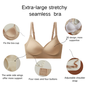 Reggiseno Senza Ferretto Morbido e Confortevole in Sei Colori, Supporto Senza Cuciture, Elegante Scollo a V, Effetto Push-up, Lingerie Femminile Senza Cuciture - Product Image 4