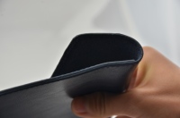 Soporte de cuero para documentos, carpeta de cartera de correo con cierre de cuerda, organizador de documentos para entrevista, funda para tableta