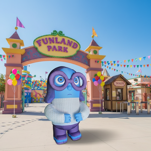 Mascota inflable gigante LED de Sadness de <span class=keywords><strong>Inside</strong></span> <span class=keywords><strong>Out</strong></span> para fiestas infantiles/eventos temáticos de películas/exhibiciones minoristas/cabinas de fotos/ventas - Product Image 2