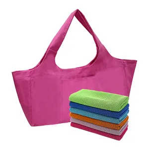 大型瑜伽垫载体瑜伽垫袋瑜伽袋垫子和块适合大多数尺寸的100% 可洗棉帆布面料