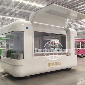 Camion de restauration rapide de crème glacée, remorque en acier inoxydable, chariot de service alimentaire mobile avec alimentation intégrée et caractéristiques résistantes à la rouille - Product Image 1