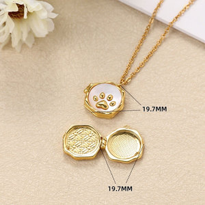 Collar con colgante de medallón para fotos, personalizado, al por mayor, de acero inoxidable 316L, chapado en oro de 14k y 18k, para mujeres y hombres - Product Image 5