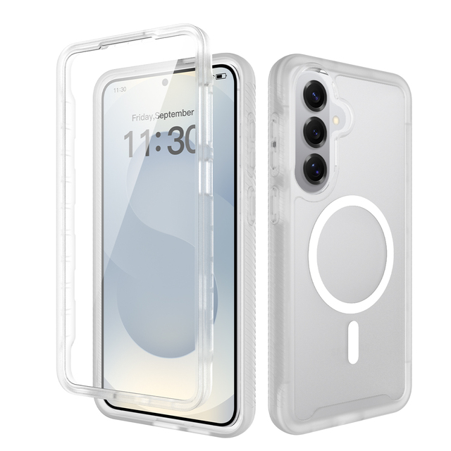 All Around Magnetic Shockproof Frosted with Screen Protector for Samsung S26 Ultra 360 Full Protection Heavy Duty Phone Cases