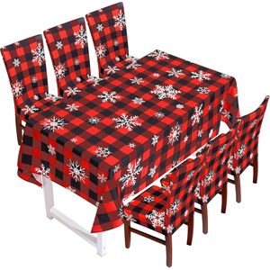 Mantel rectangular a cuadros de Navidad con copo de nieve decoración de invierno para comedor banquete fiesta fábrica al por mayor para hoteles - Product Image 1