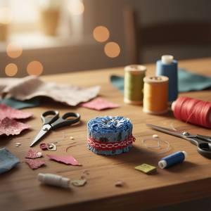 Cinghie in pizzo ILAN 1,7 cm x 1 m rosse, forniture per artigianato, per cucito e decorazioni - Product Image 2