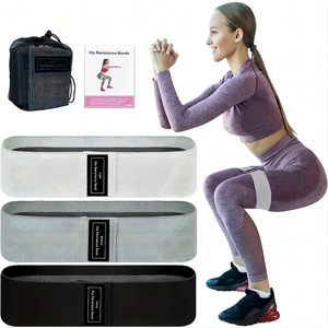 Bandes de résistance pour les hanches, lot de 3, noir, gris clair, gris foncé, antidérapantes, pour le levage et le modelage des fessiers, équipement d'entraînement pour adultes - Product Image 1