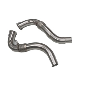 Tubo de bajada de escape N63 para <span class=keywords><strong>BMWX5</strong></span> 50i F15 F10 G15 G16 G30 4,4 T 2012 ~ <span class=keywords><strong>2018</strong></span> 304 tubo de escape catalizado de acero inoxidable - Product Image 3