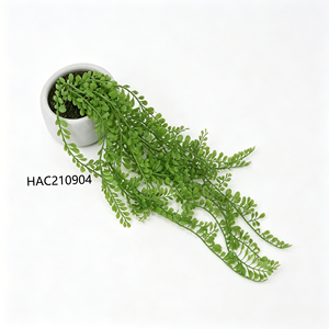 Plantes artificielles à faible entretien, feuillage <span class=keywords><strong>de</strong></span> <span class=keywords><strong>melon</strong></span>, feuilles <span class=keywords><strong>de</strong></span> vigne <span class=keywords><strong>en</strong></span> <span class=keywords><strong>pot</strong></span> dans une jardinière <span class=keywords><strong>en</strong></span> ciment pour la décoration <span class=keywords><strong>de</strong></span> jardin - Product Image 2