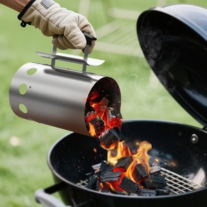 Seau d'allumage <span class=keywords><strong>de</strong></span> charbon <span class=keywords><strong>de</strong></span> bois <span class=keywords><strong>pour</strong></span> <span class=keywords><strong>barbecue</strong></span> extérieur, portable, en tôle galvanisée antirouille, coupe-vent, détachable, transfrontalier - Product Image 2