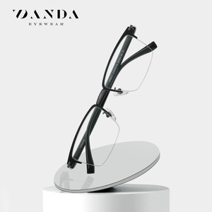 Gafas Danda Eyewear ST6213 de Titanio con Montura Rectangular Semi-Sin Aro, Anti Luz Azul, Ligeras para Hombre - Product Image 3