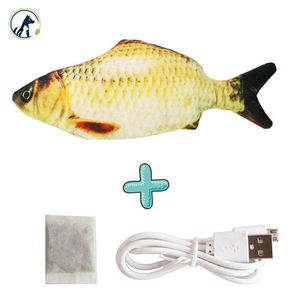 Simulación eléctrica USB, juguete interactivo para peces y gatos, diseño con tapa móvil con hierba gatera, juguete móvil eléctrico para masticar para gatos - Product Image 3