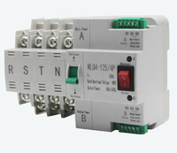 Commutateur de transfert automatique ATS 4P à double alimentation, commande manuelle, 16-100A, type PC, fourni par l'usine