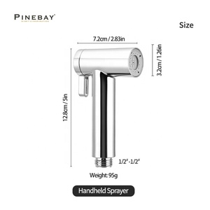 PINEBAY, новейший дизайн, пластиковая двухфункциональная Магнитная распылительная головка Shattaf, персональный опрыскивающий унитаз, биде, опрыскиватель для туалета - Product Image 4