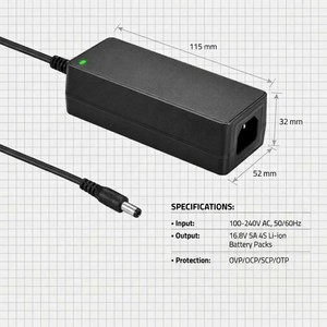 <span class=keywords><strong>Chargeur</strong></span> <span class=keywords><strong>de</strong></span> <span class=keywords><strong>batterie</strong></span> Li-ion 16,8 V 5 A pour <span class=keywords><strong>batterie</strong></span> lithium 4S 14,8 V, indicateur LED, mode <span class=keywords><strong>de</strong></span> charge CC CV, <span class=keywords><strong>chargeur</strong></span> <span class=keywords><strong>de</strong></span> <span class=keywords><strong>batterie</strong></span> Li-ion 16,8 V 5 A - Product Image 2