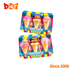 Vente en gros OEM marque privée personnalisée bonbons collations exotiques forme crème glacée tasse à biscuits au chocolat confiture de chocolat halal jouets de bonbons pour enfants - Product Image 3