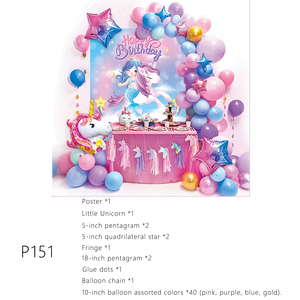 1 toile <span class=keywords><strong>de</strong></span> fond sur le thème <span class=keywords><strong>de</strong></span> la <span class=keywords><strong>licorne</strong></span>, <span class=keywords><strong>arche</strong></span> <span class=keywords><strong>de</strong></span> ballons, idéale pour la décoration d'anniversaire des enfants - Product Image 6