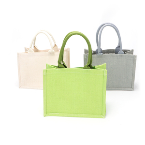 Mini bolso plegable de yute y cáñamo, ecológico, para regalo, a granel, precio al por mayor - Product Image 6