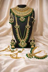 ชุดสร้อยคอเจ้าสาวชุบทองโบราณ พร้อมมงกุฎดีไซน์เนอร์และต่างหูเข้าชุดสำหรับผู้หญิงและเด็กผู้หญิง - Product Image 4