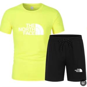 Set di <span class=keywords><strong>pantaloncini</strong></span> t-shirt personalizzati, traspiranti <span class=keywords><strong>e</strong></span> confortevoli, cotone tinta unita in poliestere 2 pezzi da <span class=keywords><strong>uomo</strong></span> - Product Image 6
