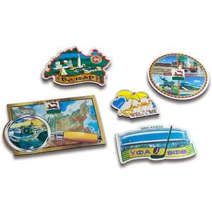 Imán de Metal de Recuerdo Turístico, Mapa de Rusia, Bashkortostan, Lámina Metálica 3D, Imán para Refrigerador - Product Image 3