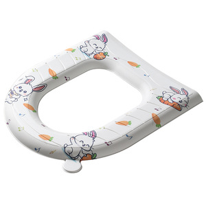 Housse de siège de toilette universelle en EVA, imperméable et résistante à la saleté, pour dropshipping Shopify, chaleur hivernale, toutes saisons, lavable, adhésive - Product Image 1