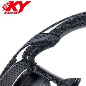 Volant sport en cuir et fibre de carbone forgé sur mesure, compatible avec Dodge Ram 1500 2500 3500 TRX 2010-2024 - Product Image 2