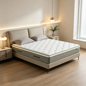 10-Inch Hybrid Pillow Top King Mattress in a <b>Box</b> Gel <b>Memory</b> Foam Pocket Spring Medium Firmness for Hotel Bedroom Use M80 10 Inch - Product Image 1