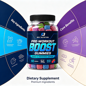 Gummies PEAK Pre-Workout Boost, 60 unités, Soutien Flex Motion, Extraits végétaux, Complément alimentaire à base de plantes, Pot portable - Product Image 4